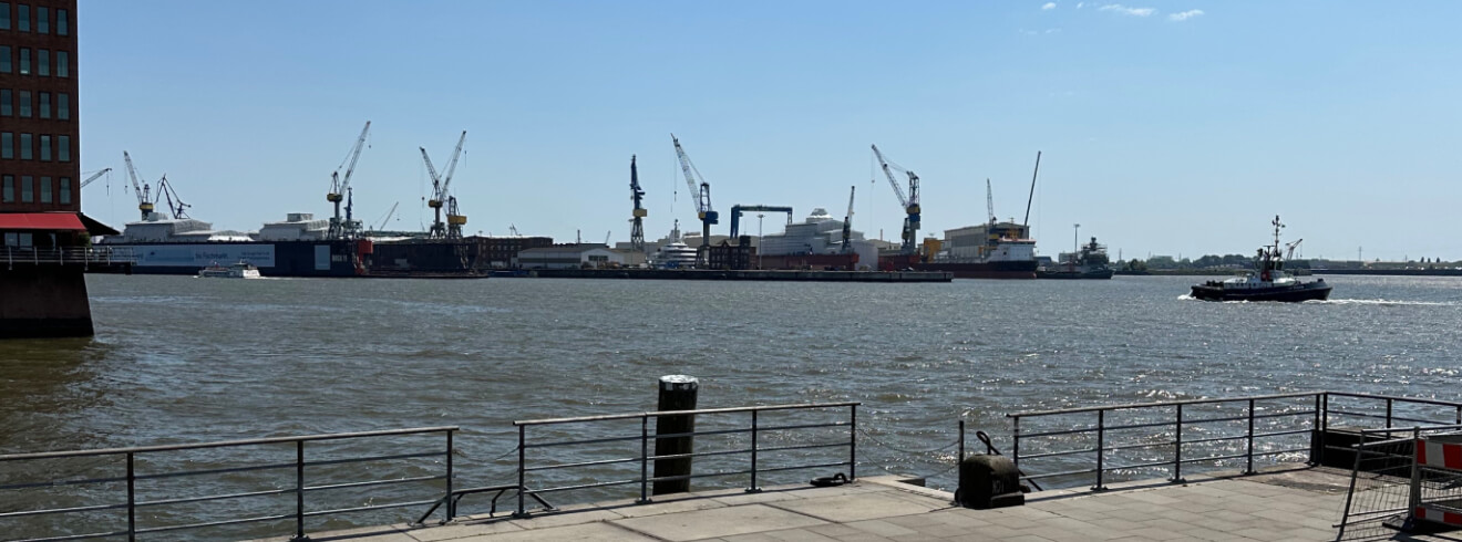 Ausblick auf die Hamburger Elbe
